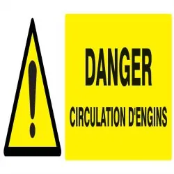 Panneau DANGER CIRCULATION D'ENGINS NO Taliaplast 726324