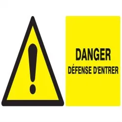 Panneau DANGER DEFENSE D'ENTRER NORMAS Taliaplast 721325