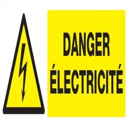 Panneau DANGER ELECTRICITE NORMASIGN A Taliaplast 726305