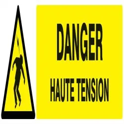Panneau DANGER HAUTE TENSION 200x52 NO Taliaplast 720302