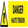 Panneau DANGER HAUTE TENSION 200x52 NO Taliaplast 720302