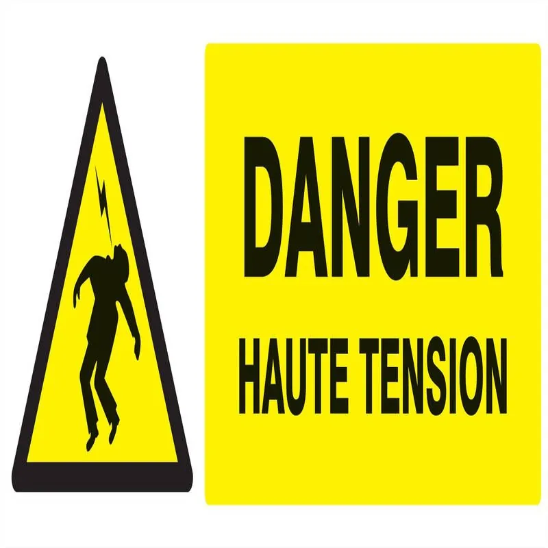 Panneau DANGER HAUTE TENSION 330X120 N Taliaplast 726302