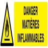 Panneau DANGER MATIERES INFLAMMABLES N Taliaplast 720303