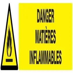 Panneau DANGER MATIERES INFLAMMABLES N Taliaplast 725303