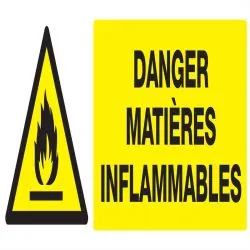 Panneau DANGER MATIERES INFLAMMABLES N Taliaplast 726303