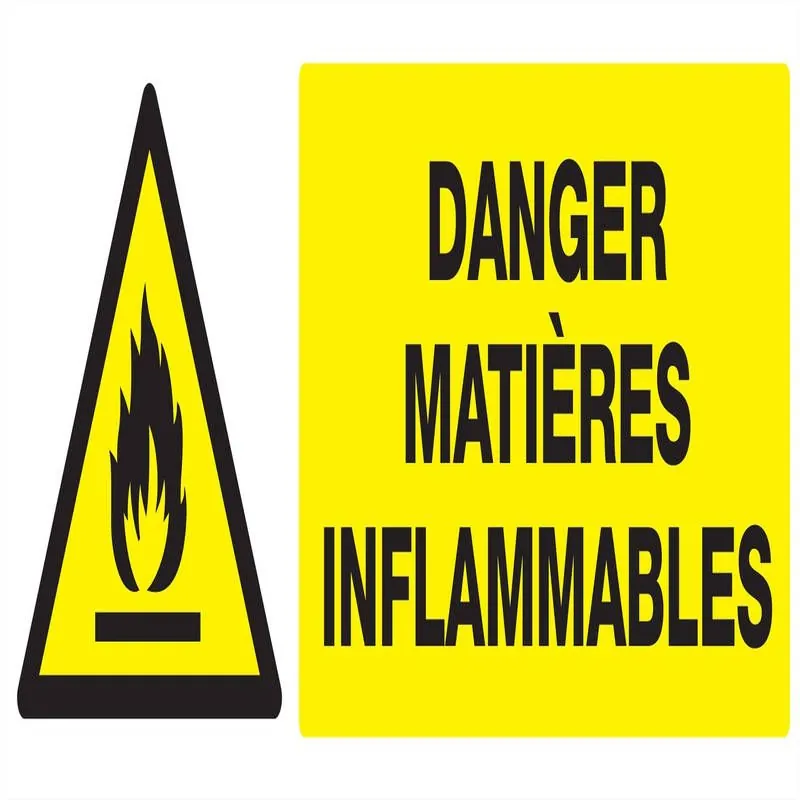 Panneau DANGER MATIERES INFLAMMABLES N Taliaplast 726303
