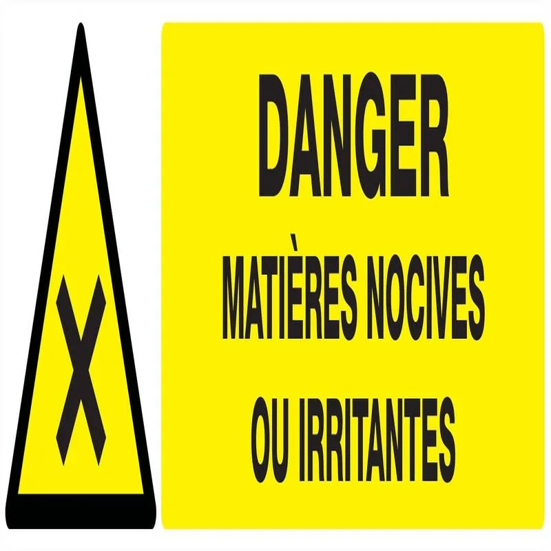 Panneau DANGER MATIERES NOCIVES OU IRR Taliaplast 720306