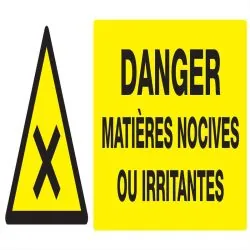 Panneau DANGER MATIERES NOCIVES OU IRR Taliaplast 726306