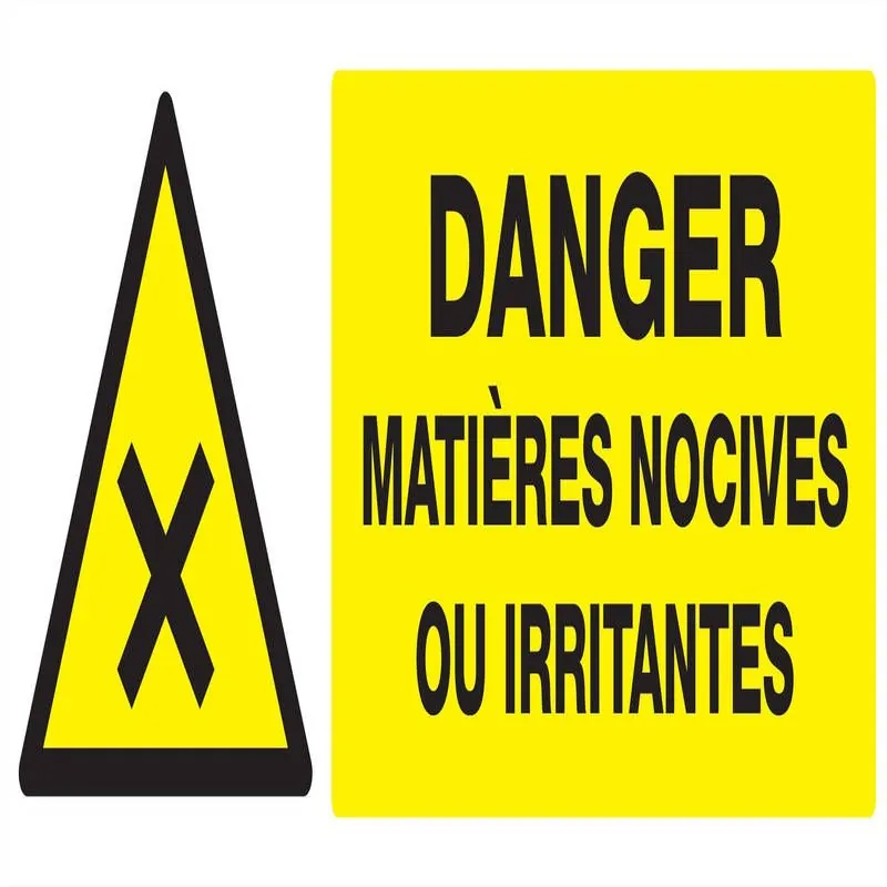 Panneau DANGER MATIERES NOCIVES OU IRR Taliaplast 726306