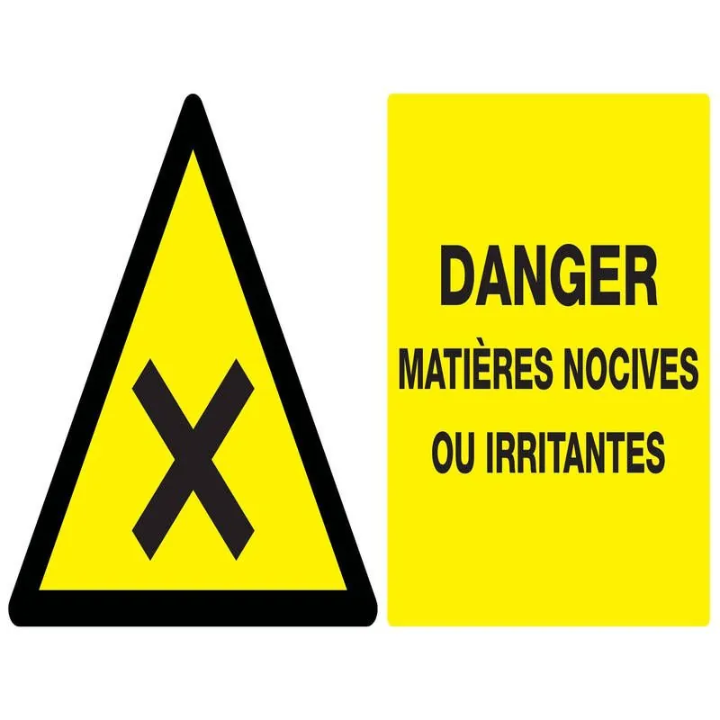Panneau DANGER MATIERES NOCIVES OU IRR Taliaplast 721306