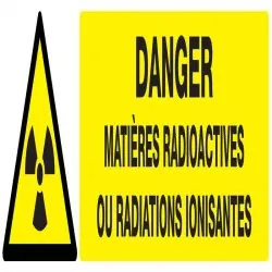 Panneau DANGER MATIERES RADIOACTIVES// Taliaplast 720314