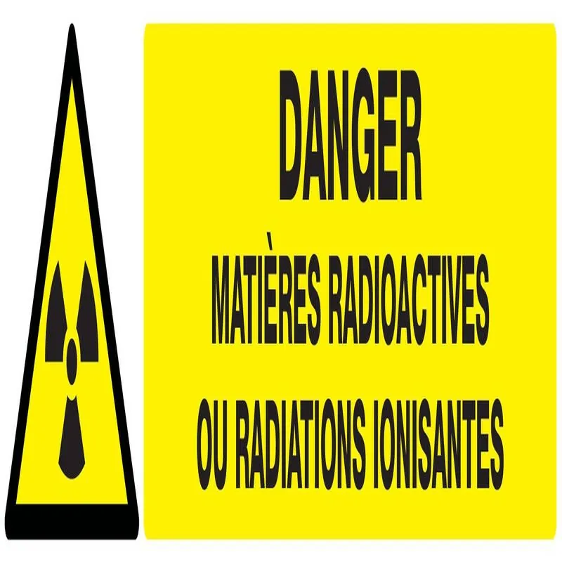 Panneau DANGER MATIERES RADIOACTIVES O Taliaplast 725314