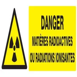 Panneau DANGER MATIERES RADIOACTIVES O Taliaplast 726314