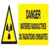Panneau DANGER MATIERES RADIOACTIVES O Taliaplast 726314