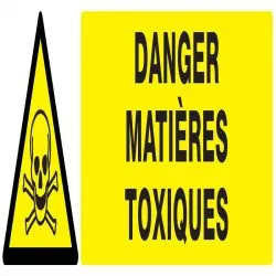 Panneau DANGER MATIERES TOXIQUES NORMA Taliaplast 720301