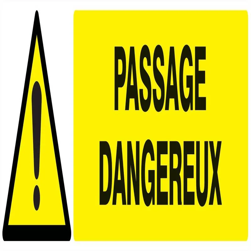 Panneau DANGER PASSAGE DANGEREUX 200x5 Taliaplast 720331