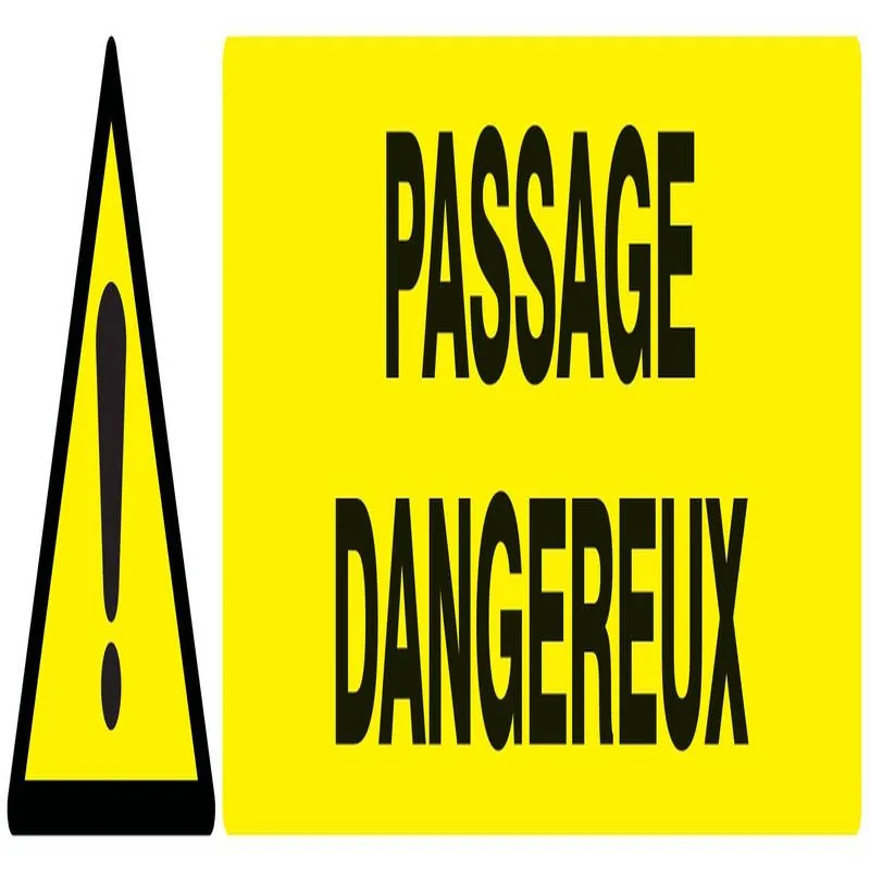 Panneau DANGER PASSAGE DANGEREUX 330x7 Taliaplast 725331
