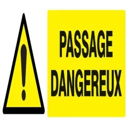 Panneau DANGER PASSAGE DANGEREUX NORMA Taliaplast 726331