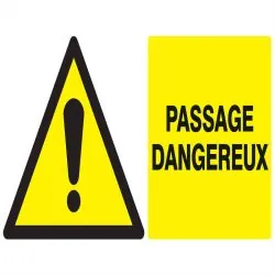 Panneau DANGER PASSAGE DANGEREUX NORMA Taliaplast 721331
