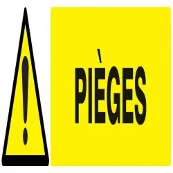 Panneau DANGER PIEGES 200x52mm Taliaplast 720321