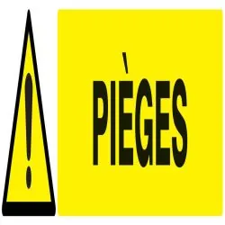 Panneau DANGER PIEGES 330x75mm Taliaplast 725321