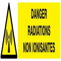 Panneau DANGER RADIAT. NON IONISANTES Taliaplast 720315