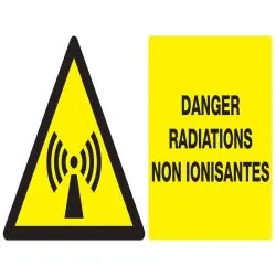 Panneau DANGER, RADIATIONS NON IONISAN Taliaplast 721315