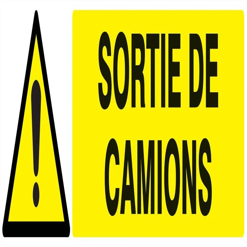 Panneau DANGER SORTIE DE CAMIONS 200x5 Taliaplast 720319