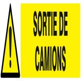 Panneau DANGER SORTIE DE CAMIONS 330x7 Taliaplast 725319