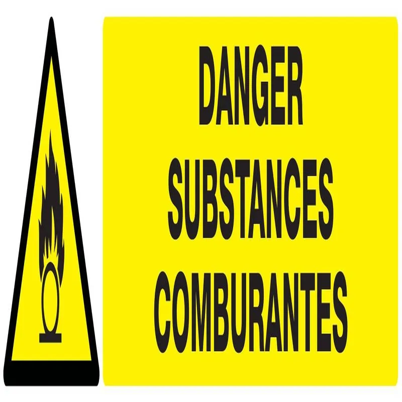 Panneau DANGER SUBSTANCES COMBURANTES Taliaplast 725313