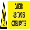 Panneau DANGER SUBSTANCES COMBURANTES Taliaplast 725313