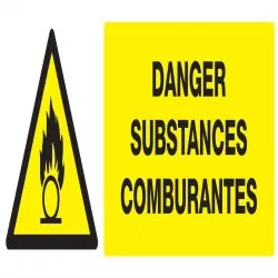 Panneau DANGER SUBSTANCES COMBURANTES Taliaplast 726313