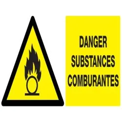 Panneau DANGER SUBSTANCES COMBURANTES Taliaplast 721313