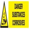 Panneau DANGER SUBSTANCES CORROSIVES N Taliaplast 720309