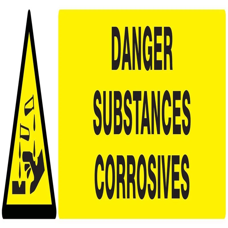 Panneau DANGER SUBSTANCES CORROSIVES N Taliaplast 725309