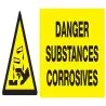 Panneau DANGER SUBSTANCES CORROSIVES N Taliaplast 726309