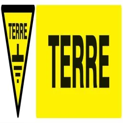Panneau DANGER TERRE 200x52 NORMASIGN Taliaplast 720318