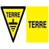 Panneau DANGER TERRE 330x200mm Taliaplast 721318