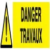 Panneau DANGER TRAVAUX 330x75mm Taliaplast 725322