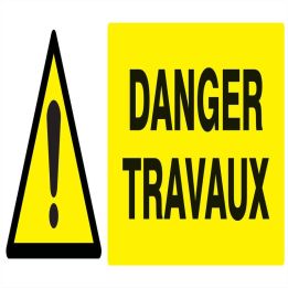 Panneau DANGER TRAVAUX 330X120 NORMASI Taliaplast 726322