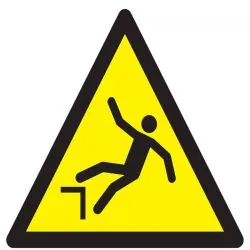 Panneau DANGER CHUTE AVEC DENIVELLAT. Taliaplast 729302