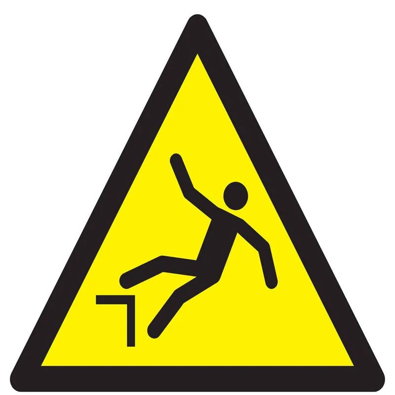 Panneau DANGER CHUTE AVEC DENIVELLAT. Taliaplast 729302