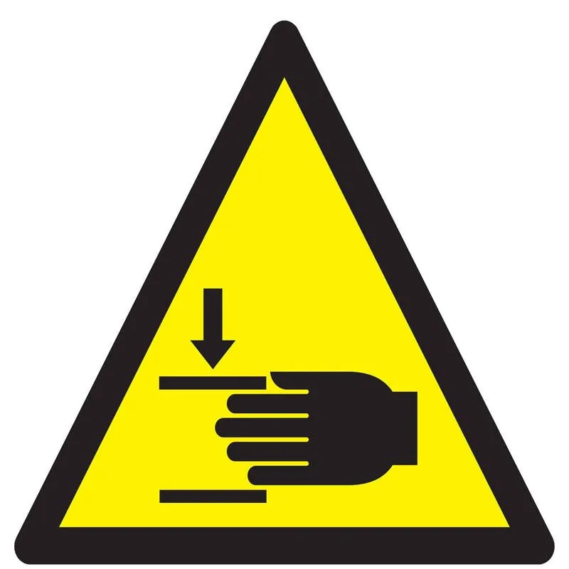 Panneau DANGER ECRASEMENT DES MAINS NO Taliaplast 729357