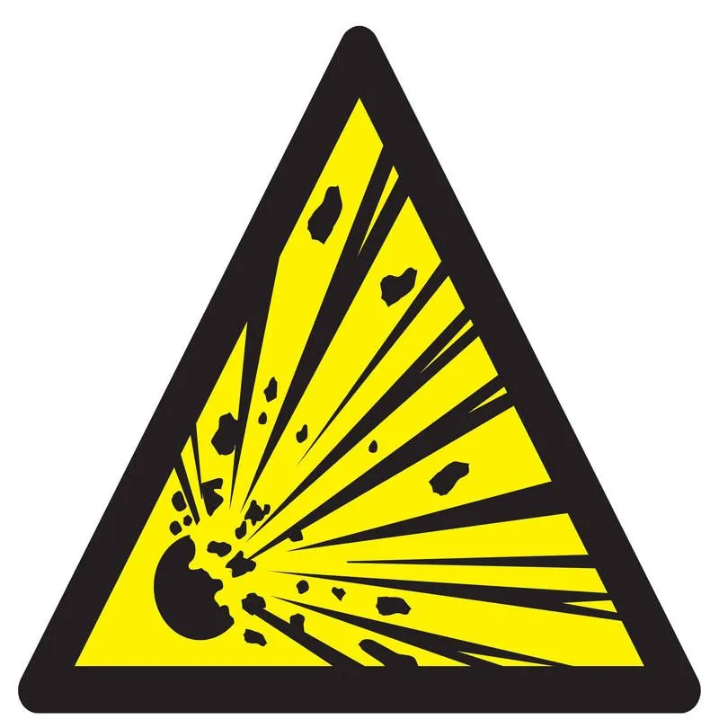 Panneau DANGER MATIERES EXPLOSIVES NOR Taliaplast 729318