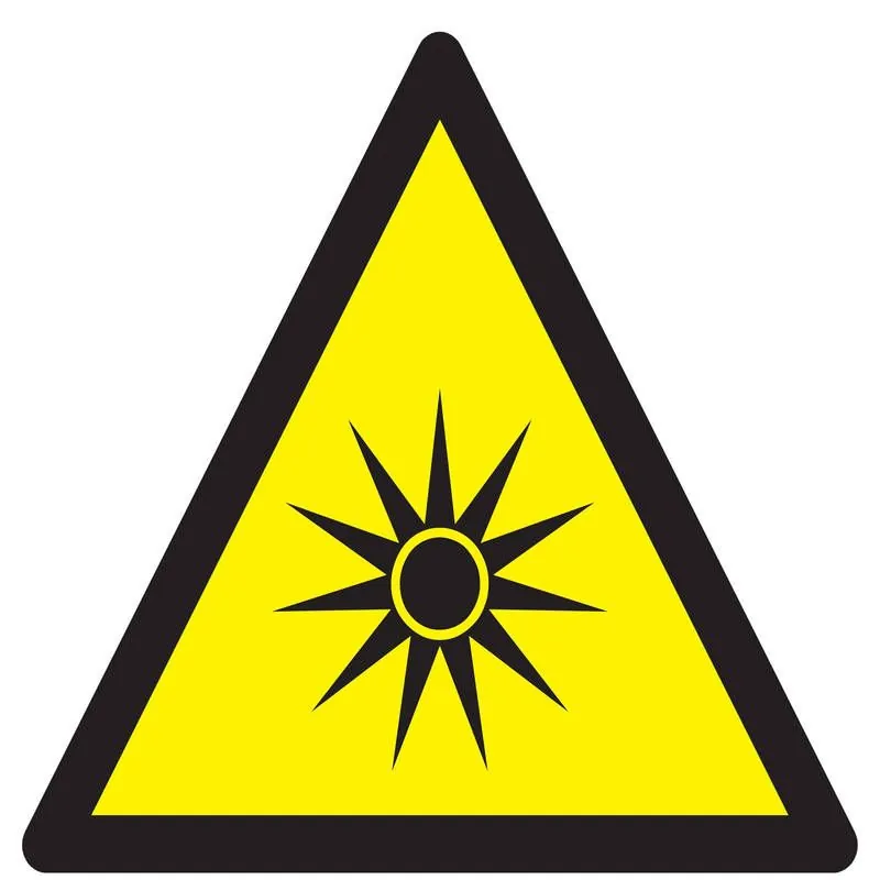 Panneau DANGER RAYONNEMENT OPTIQUE NOR Taliaplast 729370