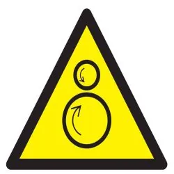 Panneau DANGER ROULEAUX CONTRAROTATIFS Taliaplast 729906