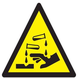 Panneau DANGER SUBSTANCES CORROSIVES N Taliaplast 729307