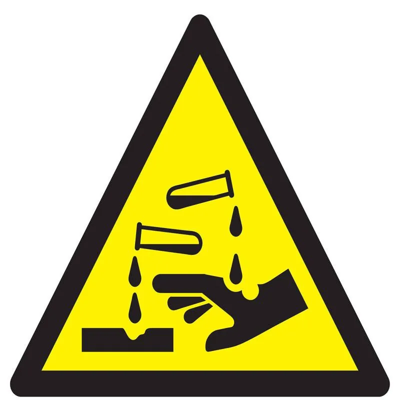 Panneau DANGER SUBSTANCES CORROSIVES N Taliaplast 729307