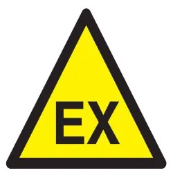 Panneau DANGER ATMOSP EXPLOSIVE NORMAS Taliaplast 729958
