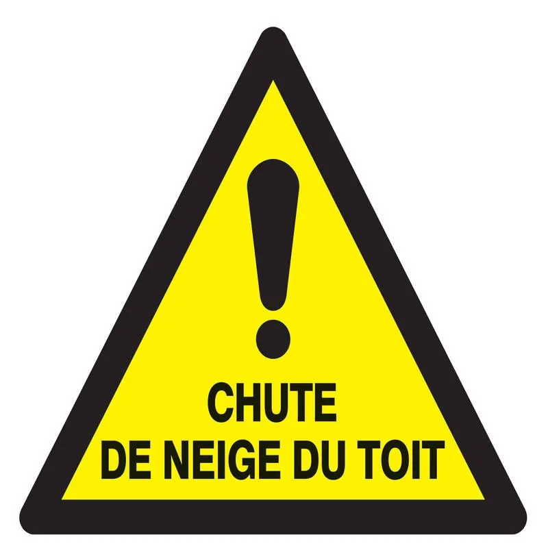 Panneau DANGER CHUTE NEIGE DU TOIT NOR Taliaplast 729956